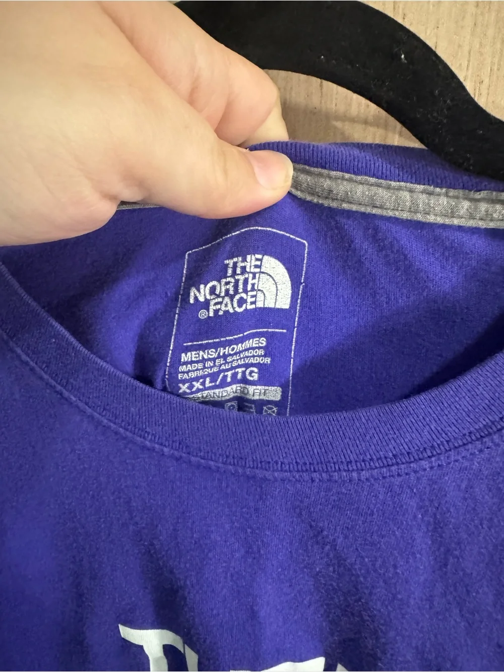 Mens The North Face Royal Purple Logo Short Sleeve Tee Size XXL